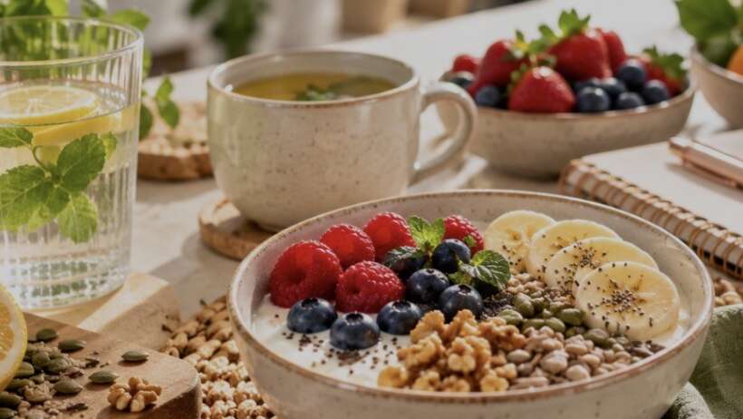 Healthy breakfast for women supporting wellbeing in midlife